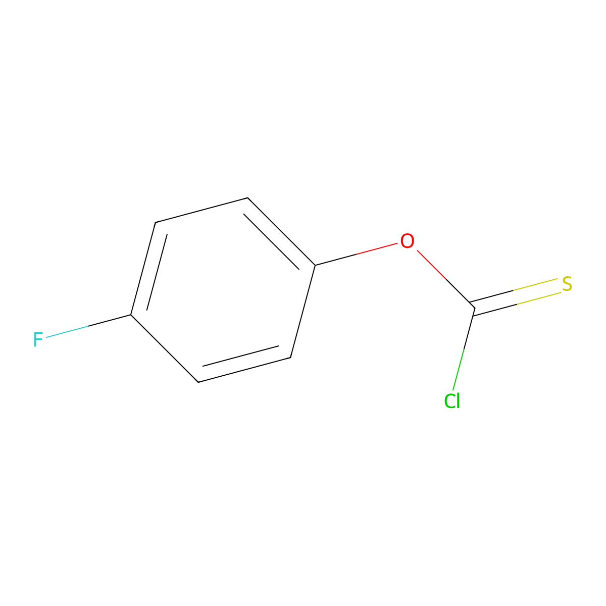 4-Fluorophenyl Chlorothionoformate molecular structure, CAS 42908-73-6