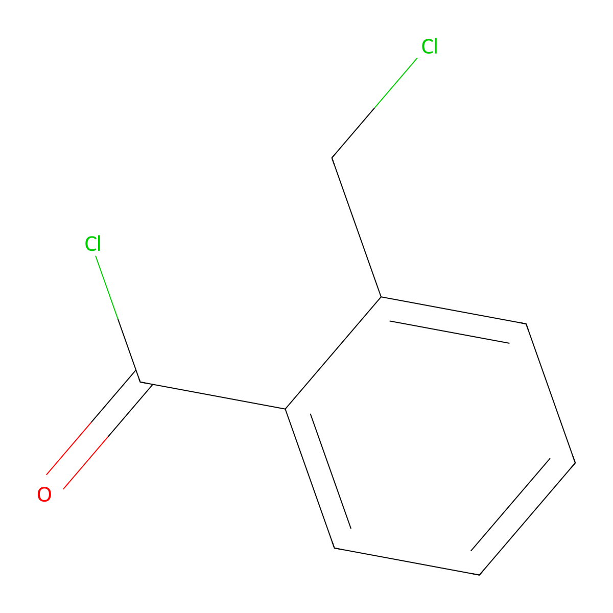 2-(Chloromethyl)benzoyl chloride molecular structure, CAS 42908-86-1
