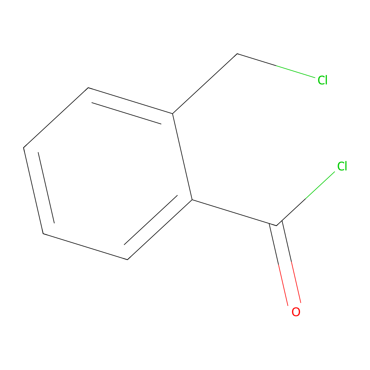 2-(Chloromethyl)benzoyl chloride molecular structure, CAS 42908-86-1