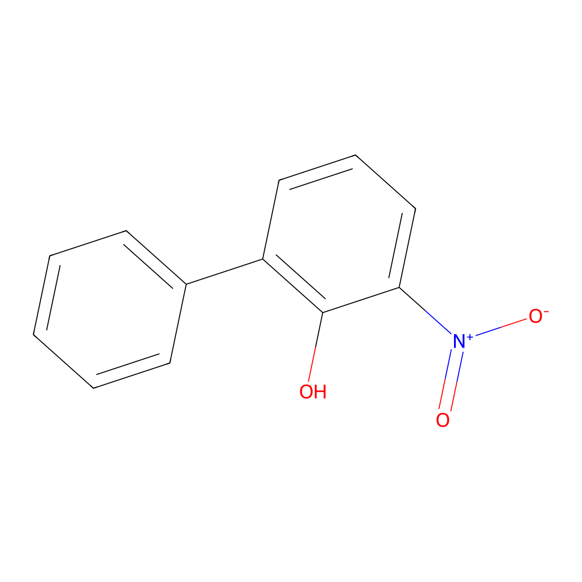 2-Hydroxy-3-nitrobiphenyl molecular structure, CAS 4291-30-9