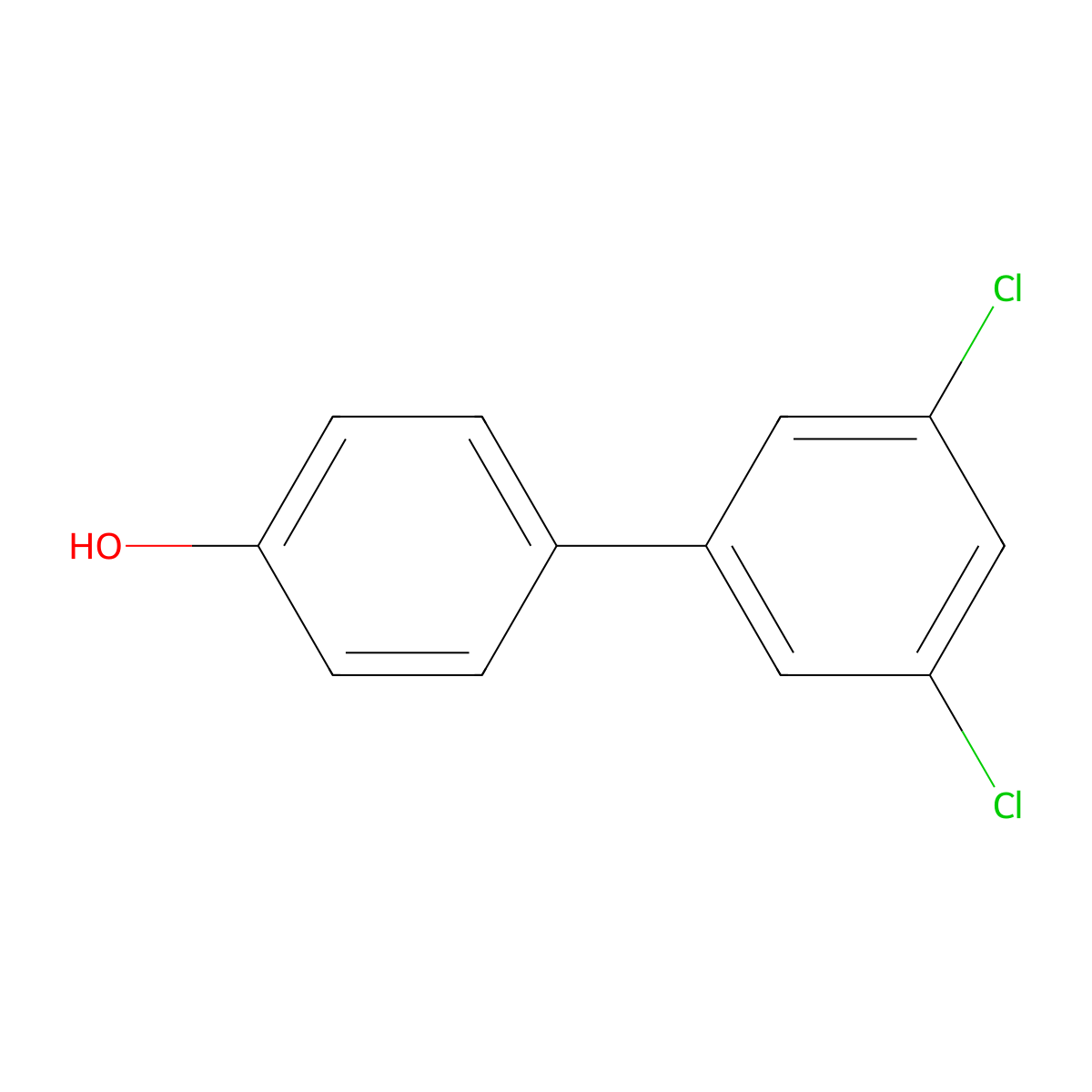 Phenol, p-(3,5-dichlorophenyl)- molecular structure, CAS 4291-32-1