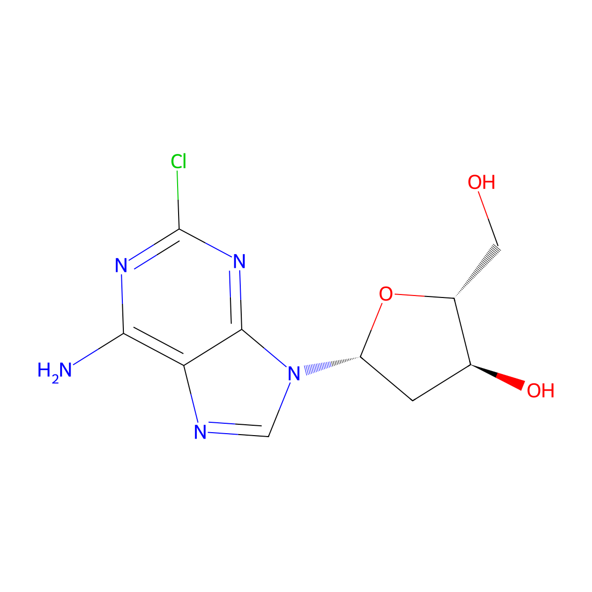 Cladribine molecular structure, CAS 4291-63-8