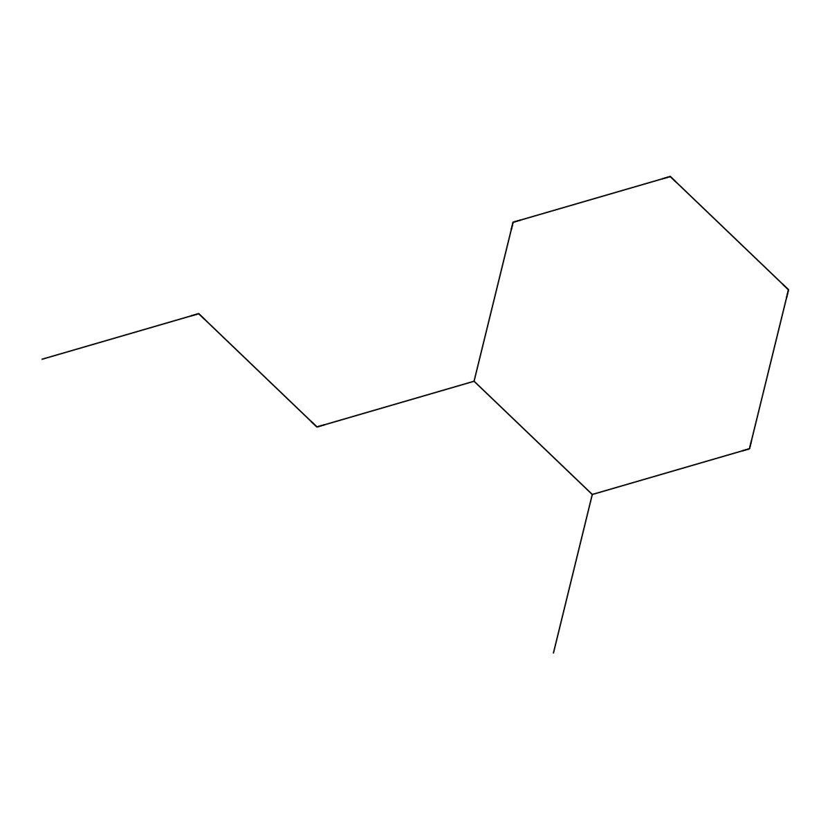 1-Methyl-2-propylcyclohexane molecular structure, CAS 4291-79-6