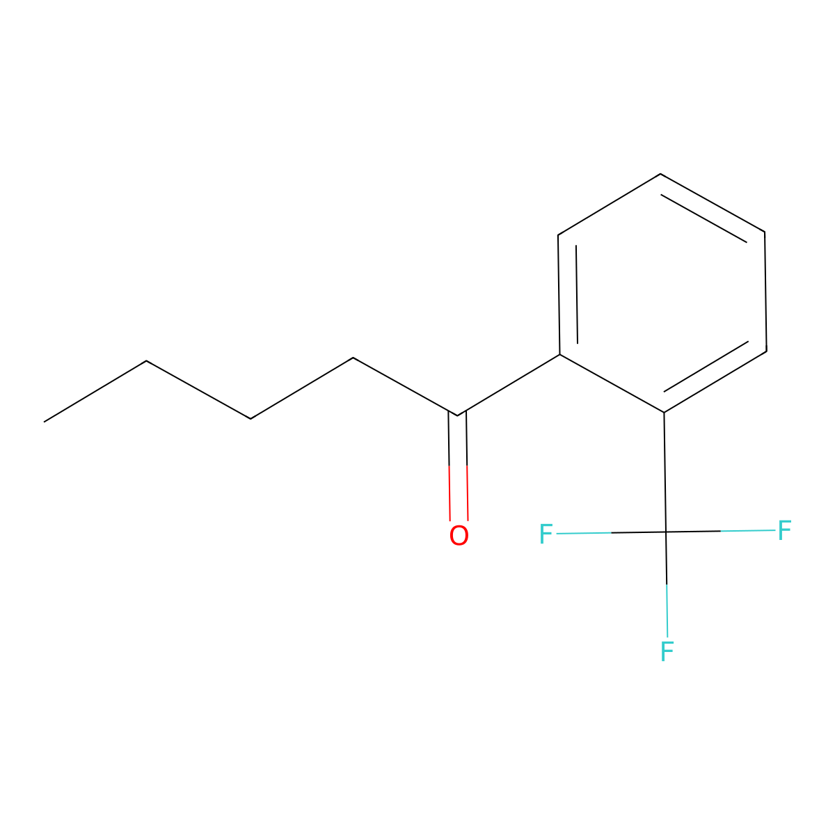 1-[2-(Trifluoromethyl)phenyl]pentan-1-one molecular structure, CAS 42916-64-3
