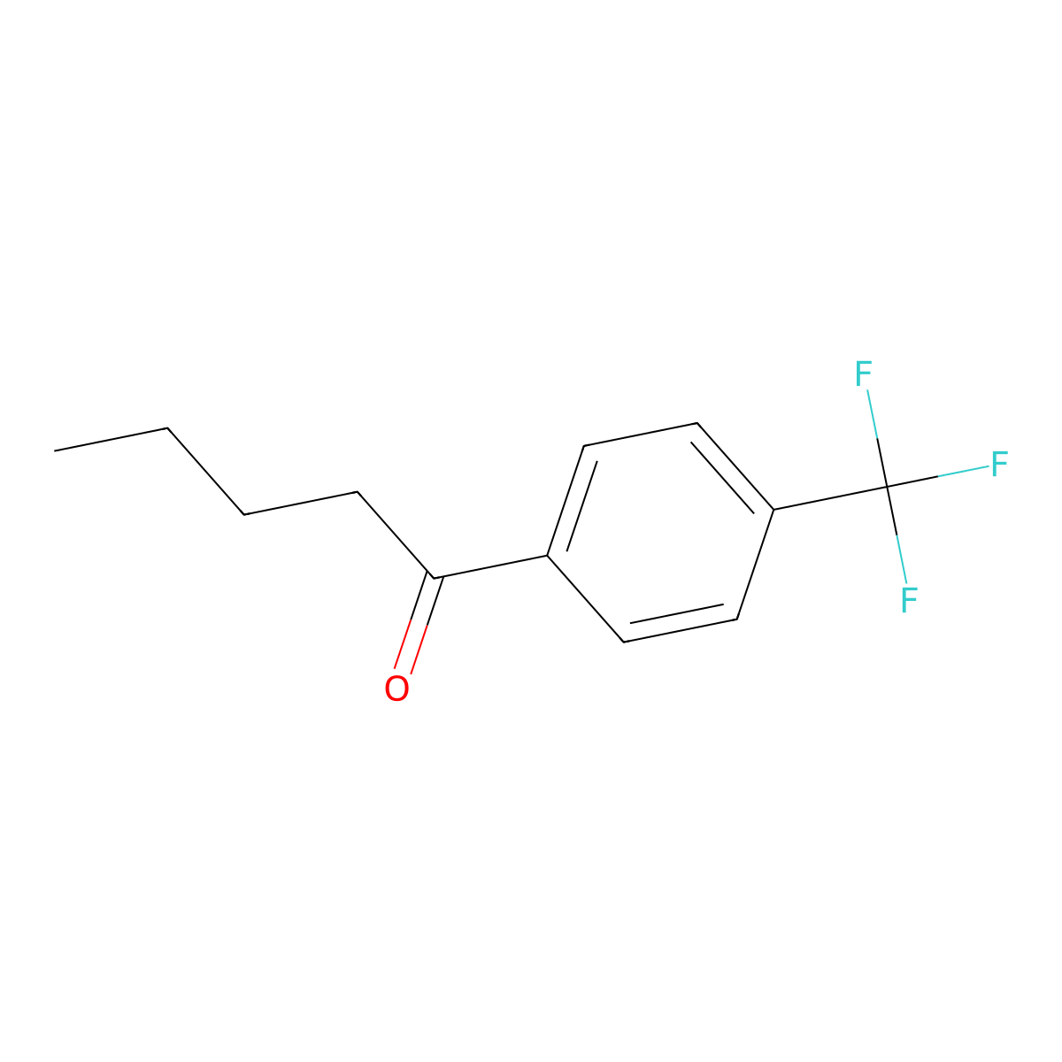 1-(4-(Trifluoromethyl)phenyl)pentan-1-one molecular structure, CAS 42916-66-5