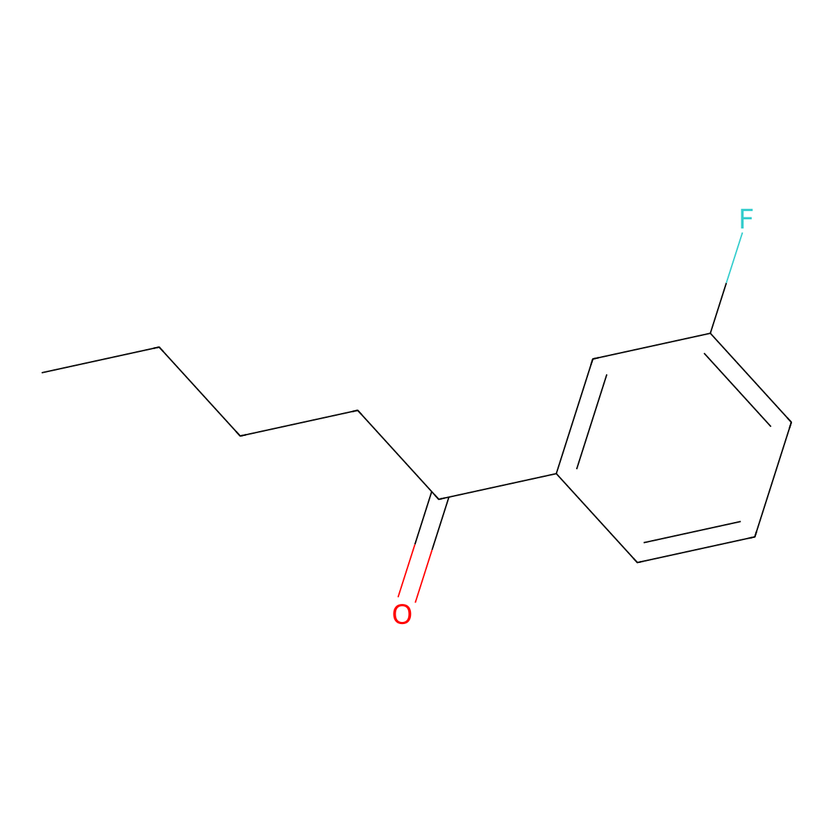 1-(3-Fluorophenyl)pentan-1-one molecular structure, CAS 42916-68-7