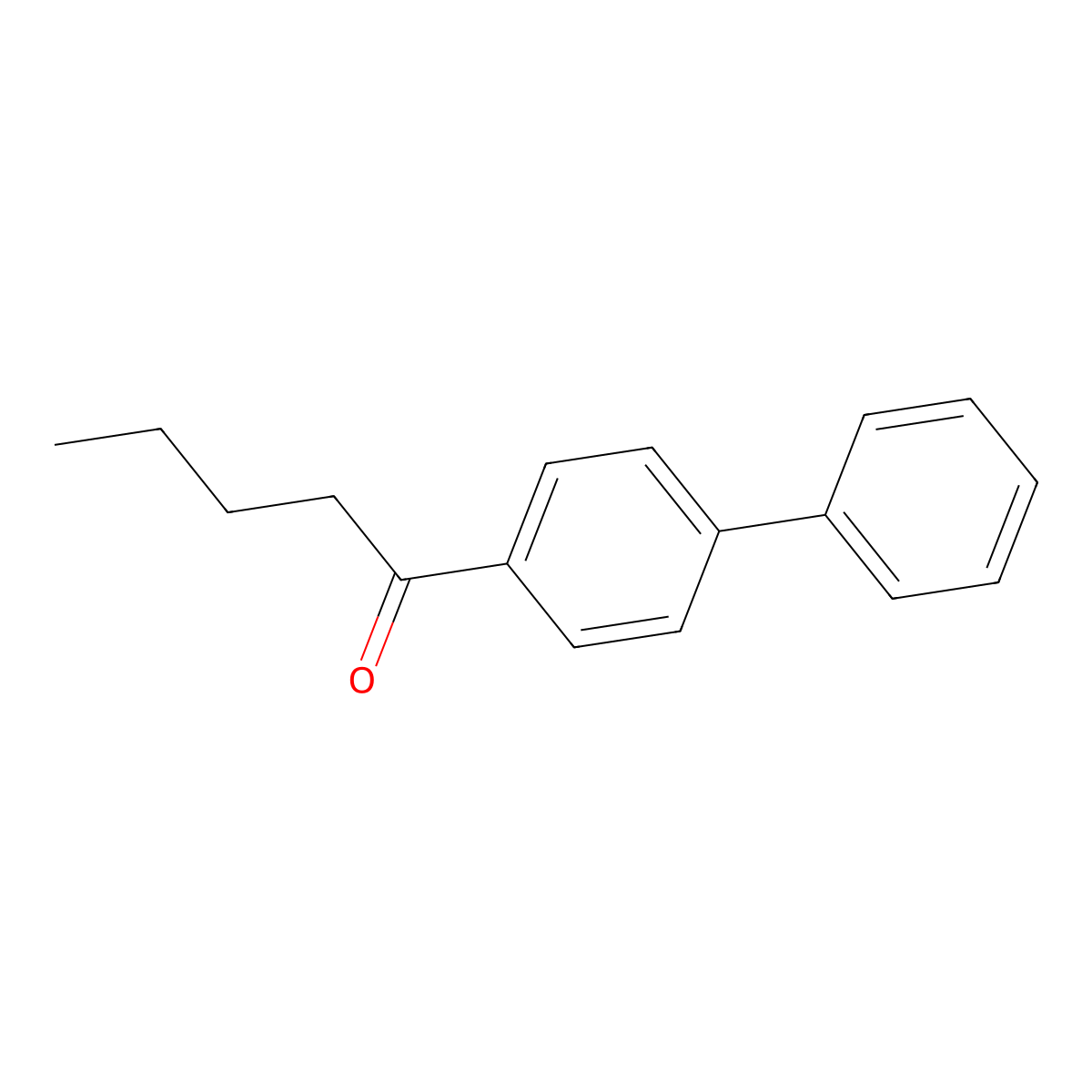 1-Pentanone, 1-[1,1'-biphenyl]-4-yl- molecular structure, CAS 42916-73-4