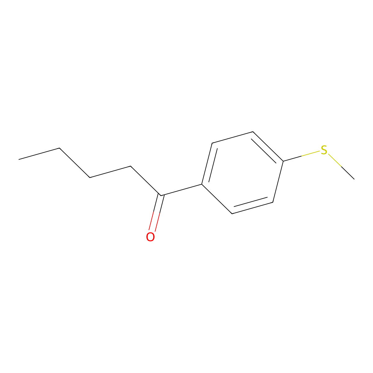 1-(4-Methylsulfanylphenyl)pentan-1-one molecular structure, CAS 42916-75-6