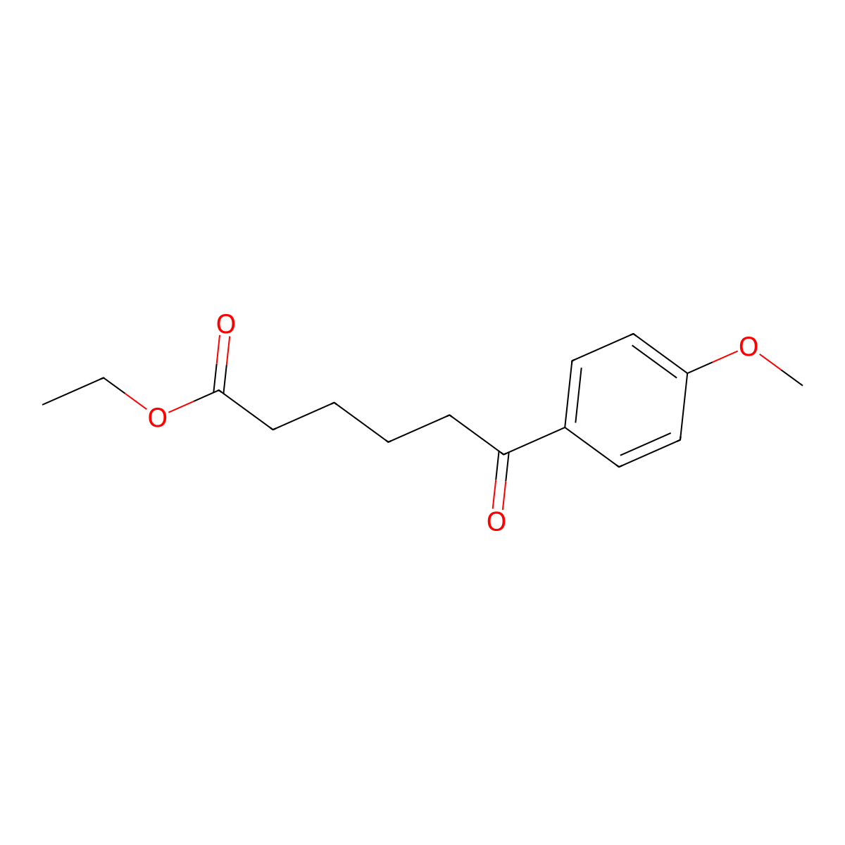 Ethyl 6-(4-methoxyphenyl)-6-oxohexanoate molecular structure, CAS 42916-80-3