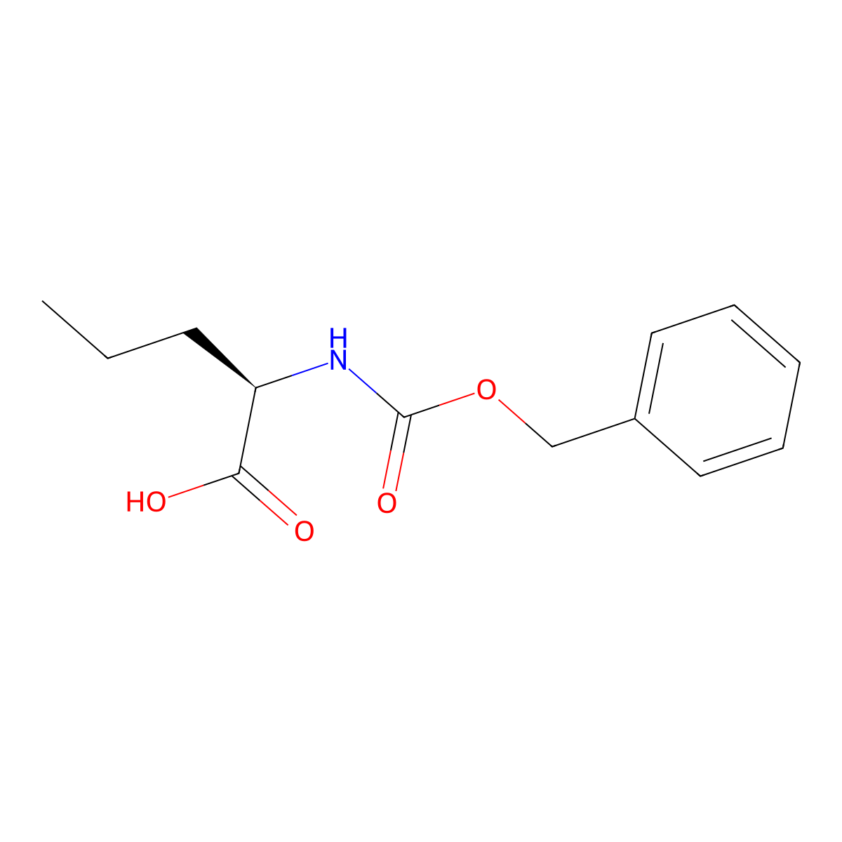 Z-D-Nva-OH molecular structure, CAS 42918-89-8