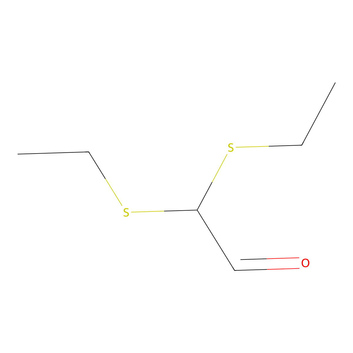 2,2-Bis(ethylthio)acetaldehyde molecular structure, CAS 42919-45-9
