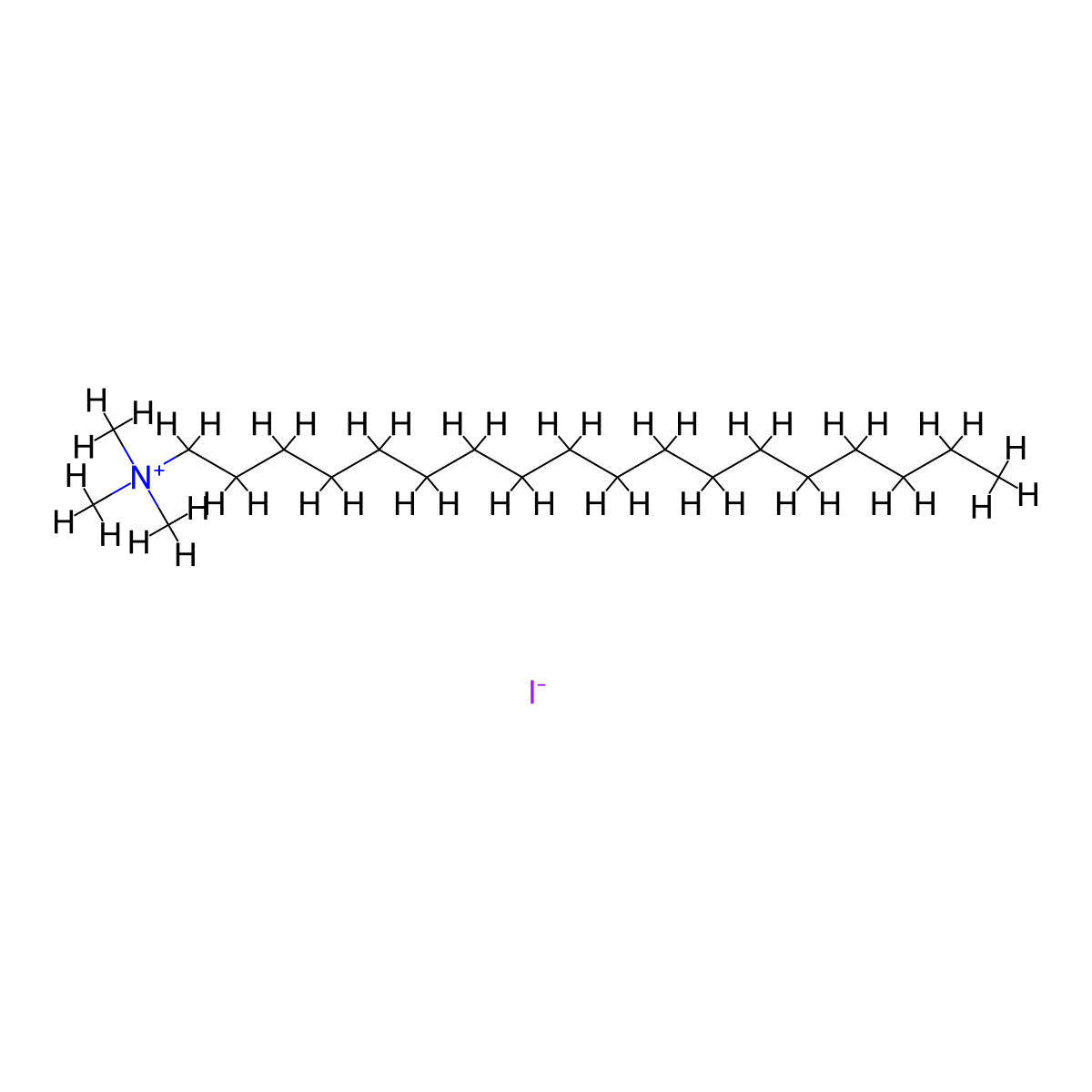 N,N,N-Trimethyloctadecan-1-aminium iodide molecular structure, CAS 4292-25-5