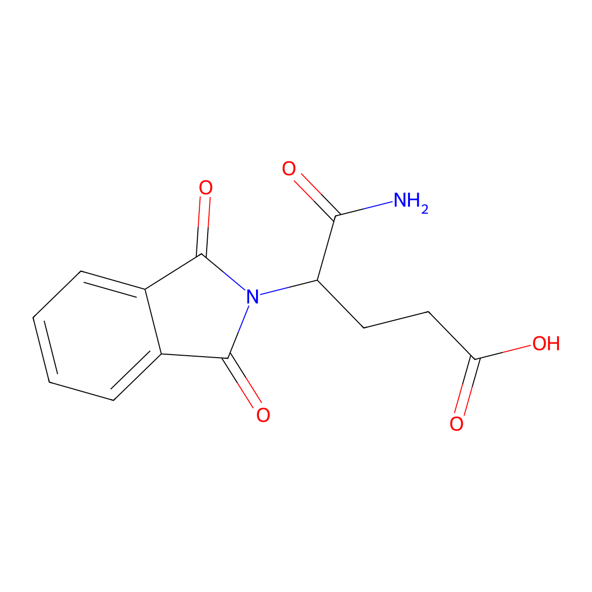 4-Phthalimidoglutaramic acid molecular structure, CAS 4292-56-2