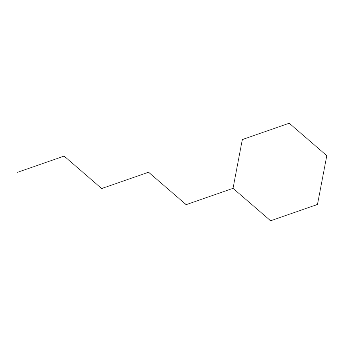Pentylcyclohexane molecular structure, CAS 4292-92-6