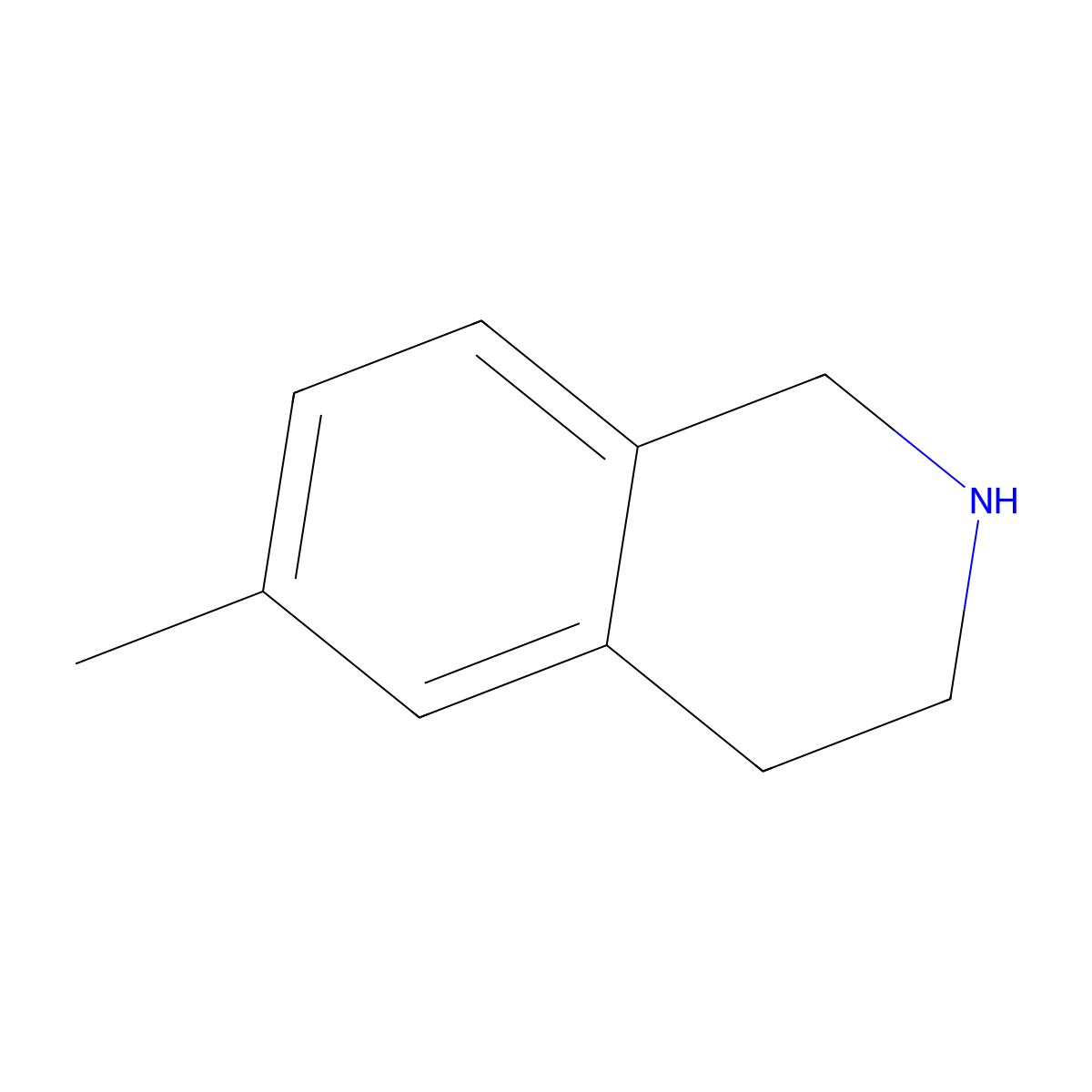 6-Methyl-1,2,3,4-tetrahydroisoquinoline molecular structure, CAS 42923-76-2