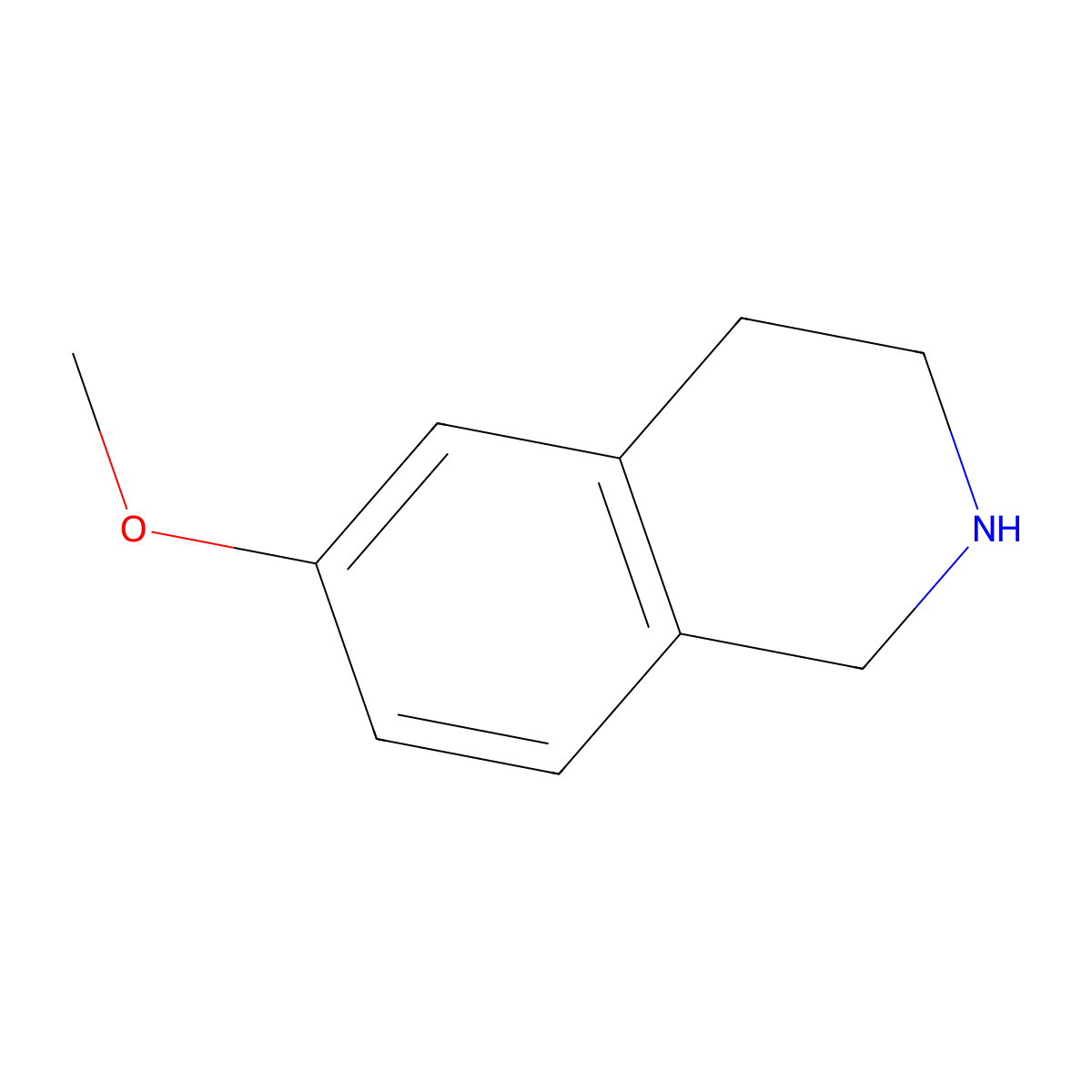 6-Methoxy-1,2,3,4-tetrahydroisoquinoline molecular structure, CAS 42923-77-3