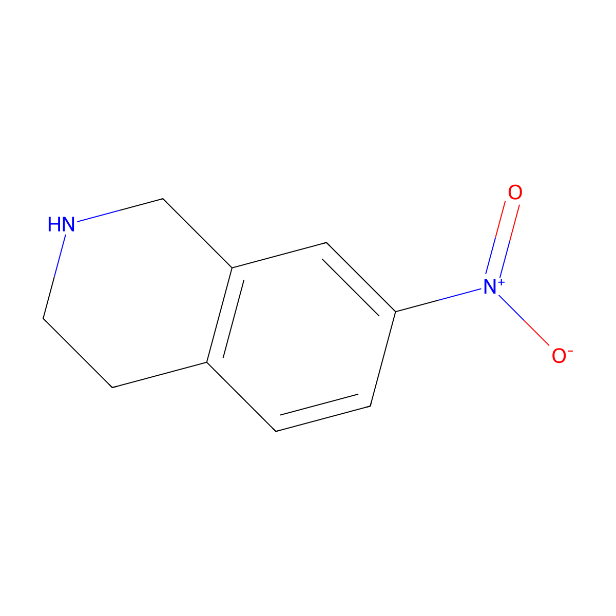 1,2,3,4-Tetrahydro-7-nitroisoquinoline molecular structure, CAS 42923-79-5