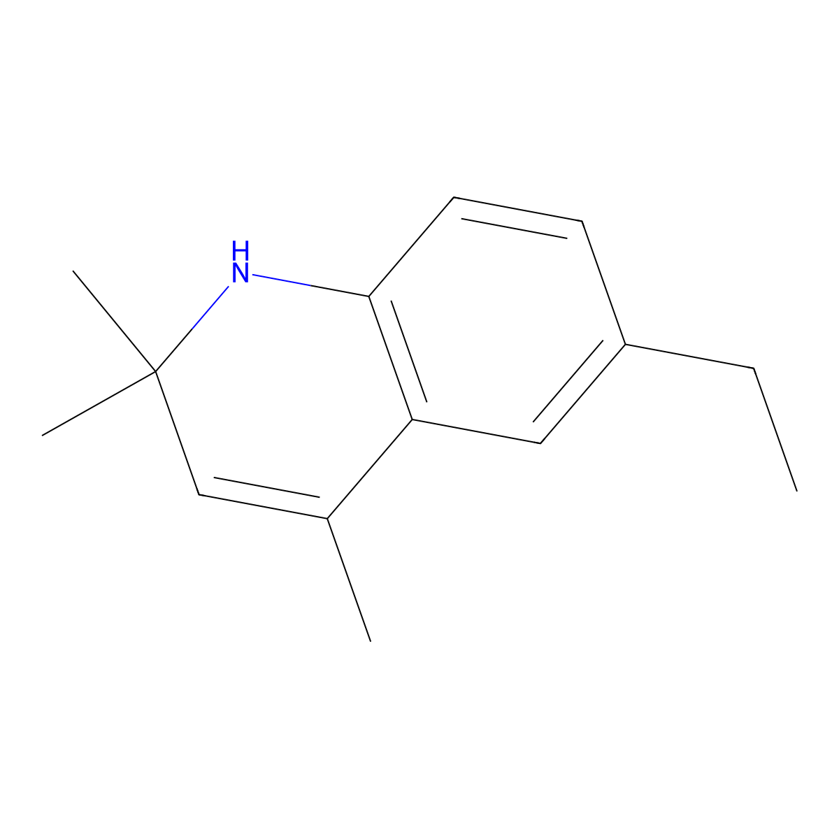 6-Ethyl-2,2,4-trimethyl-1,2-dihydroquinoline molecular structure, CAS 42924-00-5