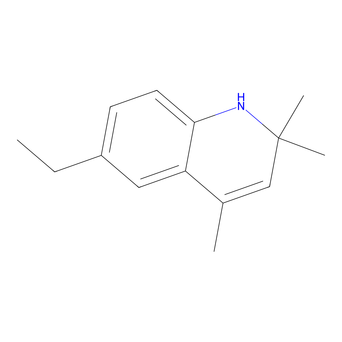 6-Ethyl-2,2,4-trimethyl-1,2-dihydroquinoline molecular structure, CAS 42924-00-5