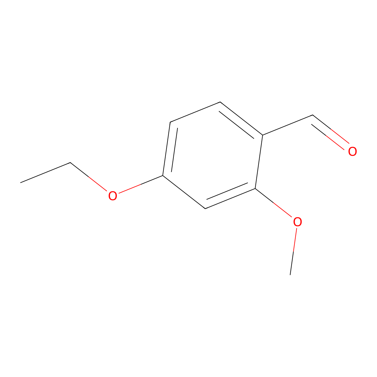 4-Ethoxy-2-methoxybenzaldehyde molecular structure, CAS 42924-32-3