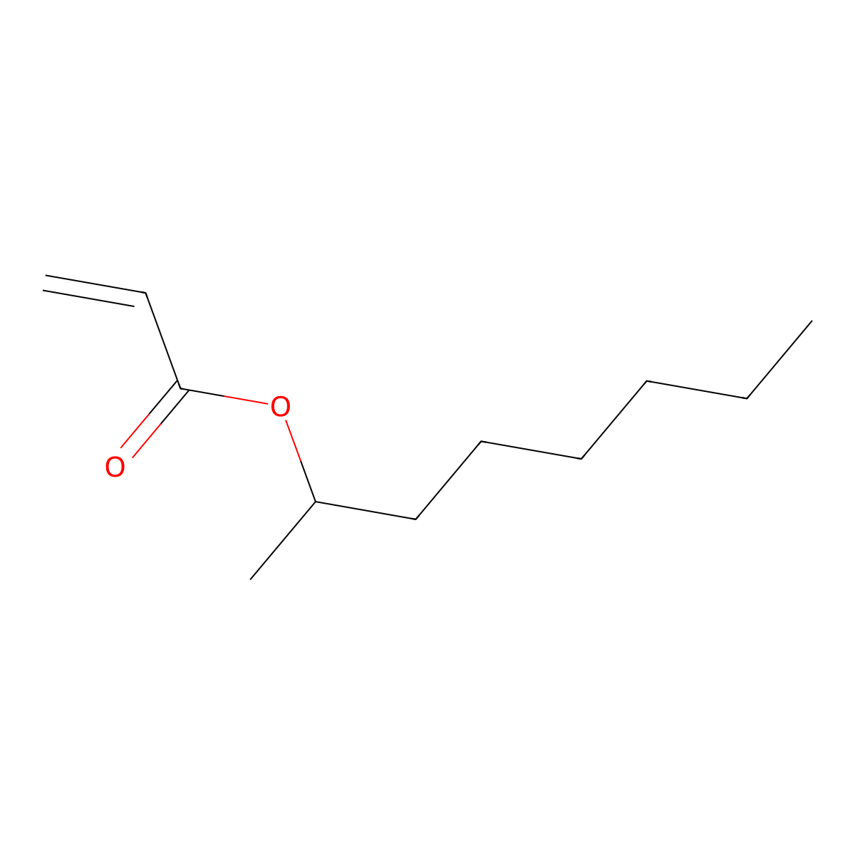 1-Methylheptyl acrylate molecular structure, CAS 42928-85-8