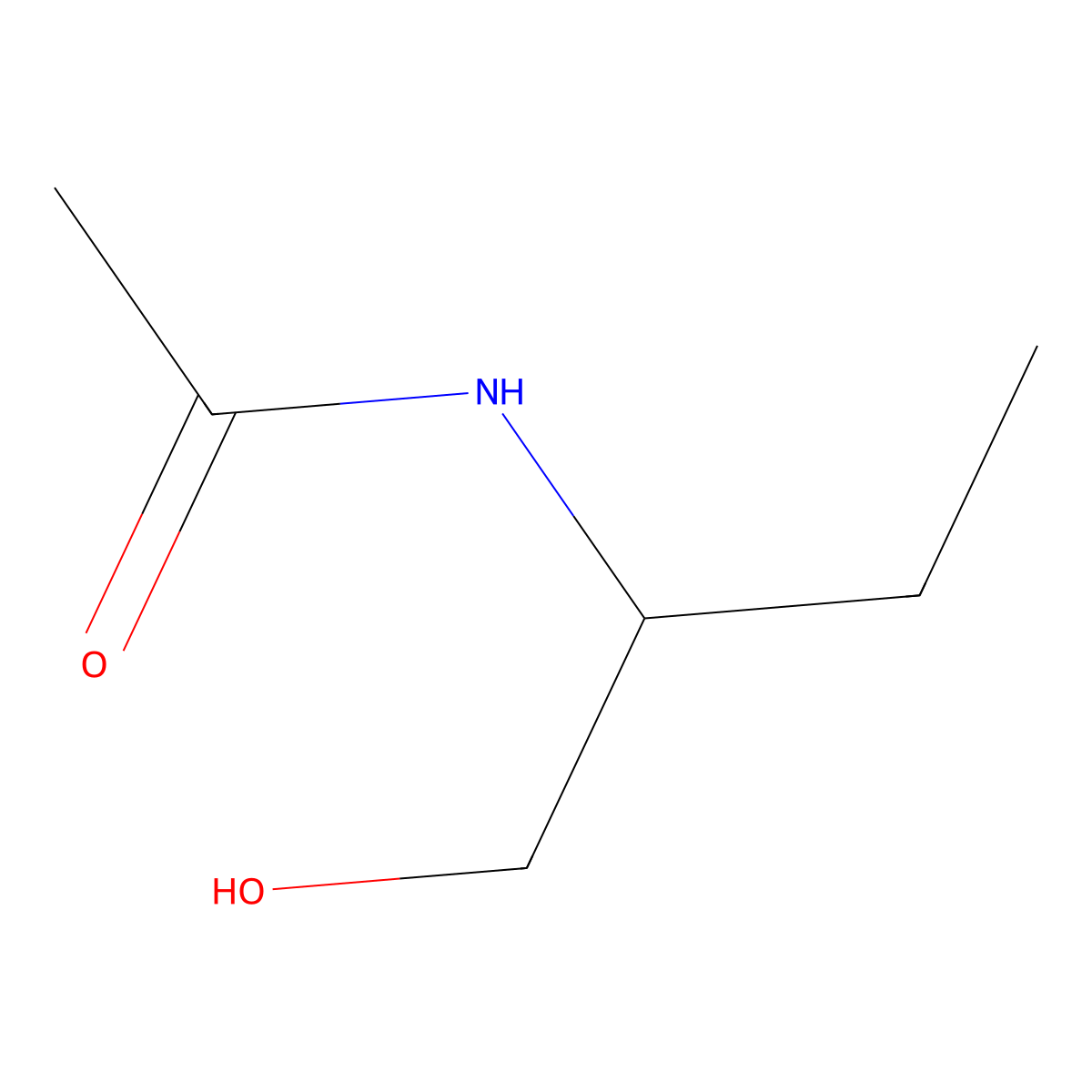 N-(1-hydroxybutan-2-yl)acetamide molecular structure, CAS 4293-52-1