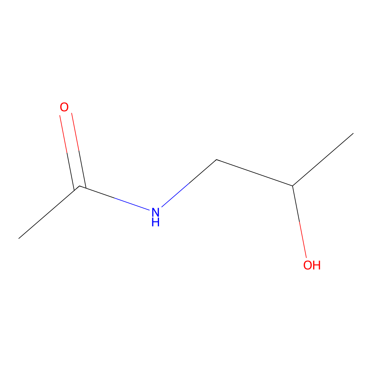n-(2-Hydroxypropyl)acetamide molecular structure, CAS 4293-57-6