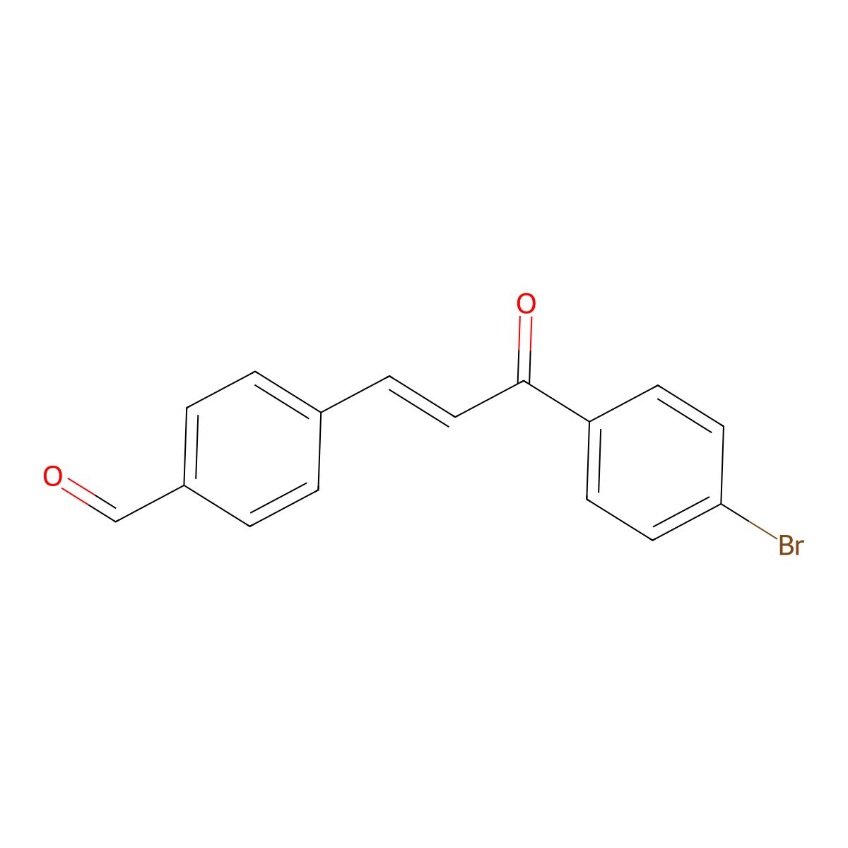 4-(3-(4-Bromophenyl)-3-oxoprop-1-en-1-yl)benzaldehyde molecular structure, CAS 42931-82-8