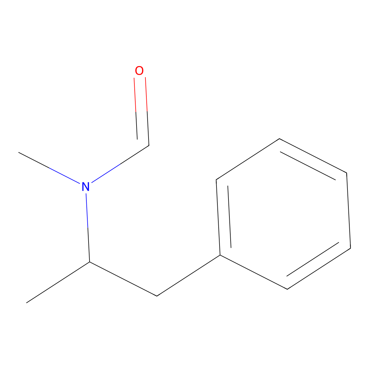 N-Formylmethamphetamine molecular structure, CAS 42932-20-7