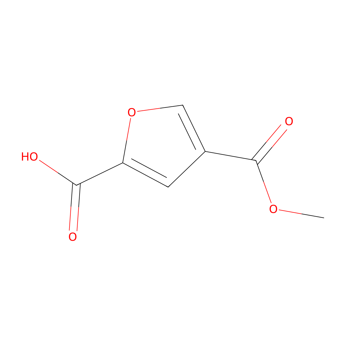 4-(Methoxycarbonyl)furan-2-carboxylic acid molecular structure, CAS 42933-19-7