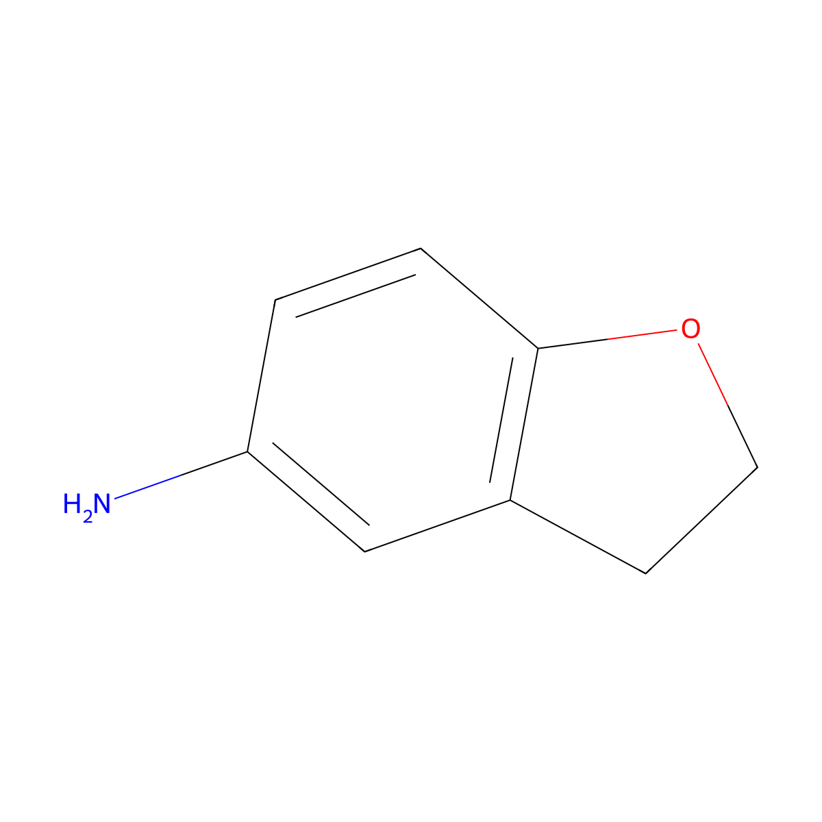 2,3-Dihydro-1-benzofuran-5-amine molecular structure, CAS 42933-43-7