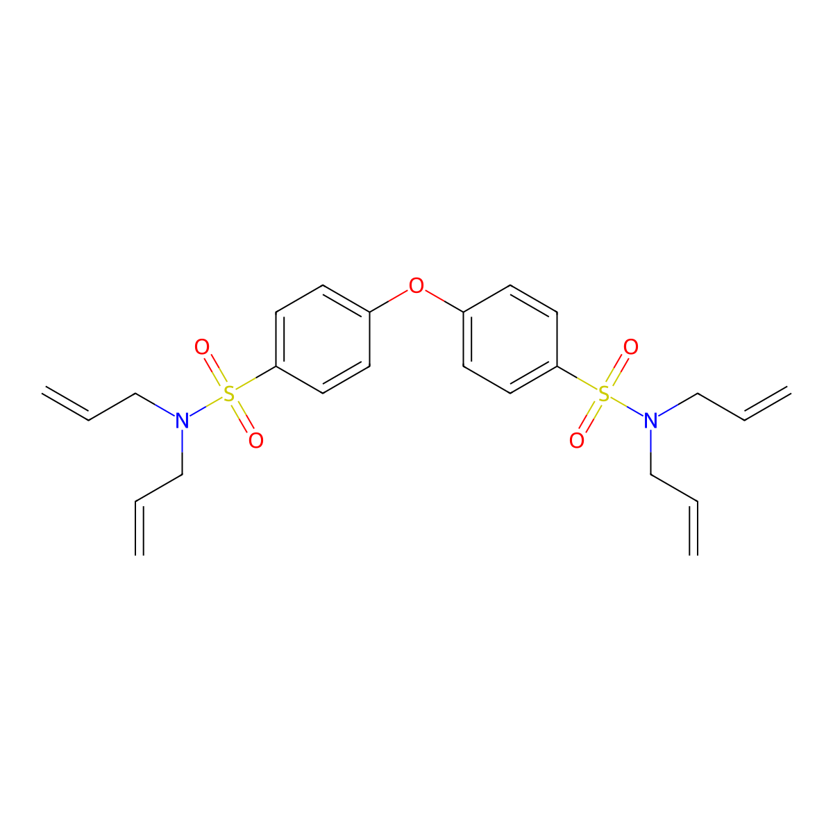 4-{4-[bis(prop-2-en-1-yl)sulfamoyl]phenoxy}-N,N-bis(prop-2-en-1-yl)benzene-1-sulfonamide molecular structure, CAS 42933-51-7
