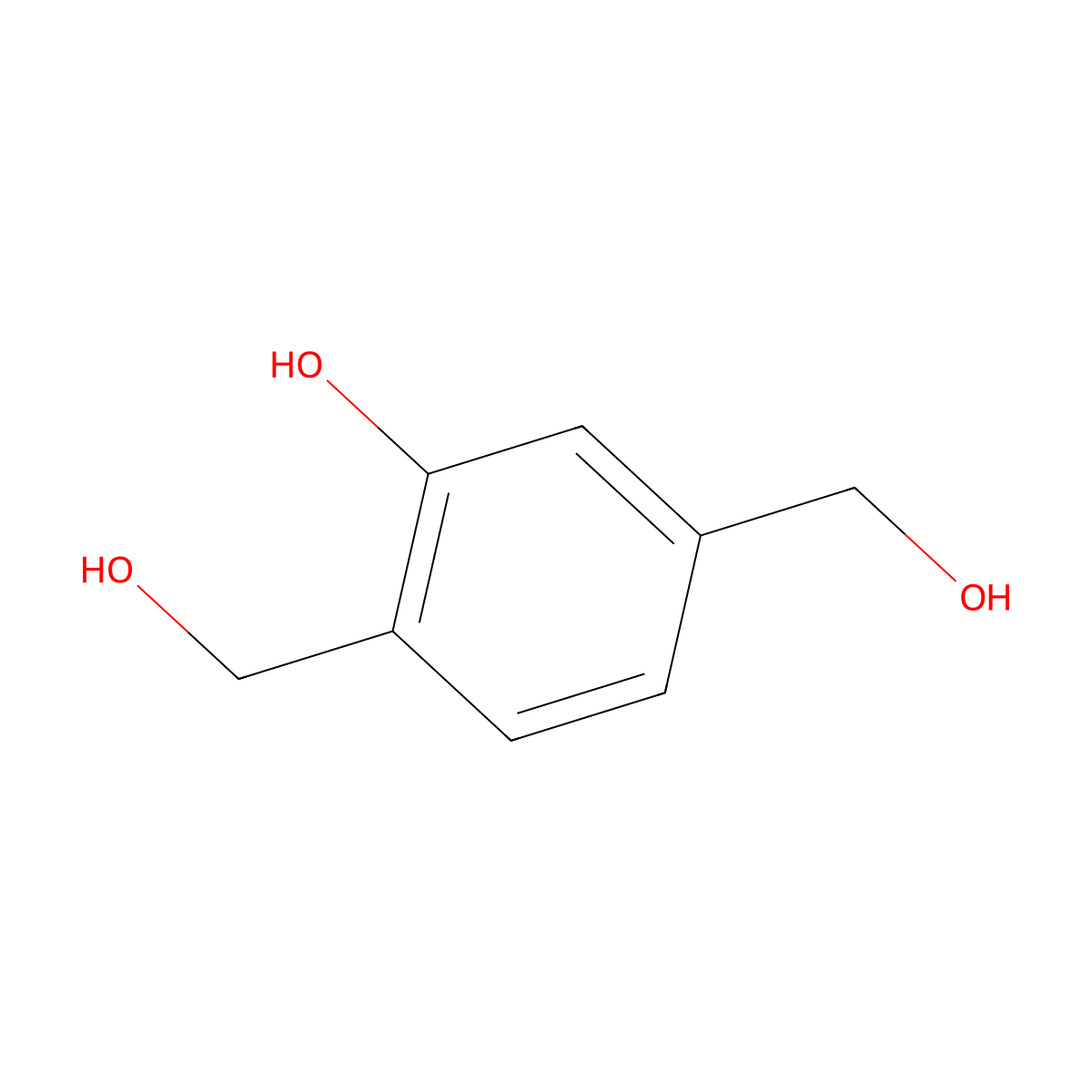 2-Hydroxy-1,4-benzenedimethanol molecular structure, CAS 42934-01-0