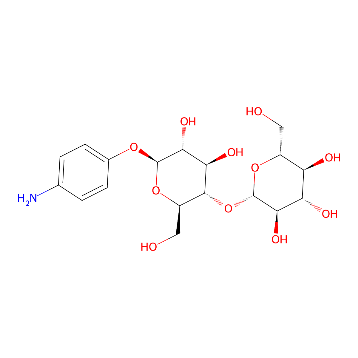 p-Aminophenyl b-D-Cellobioside molecular structure, CAS 42935-24-0
