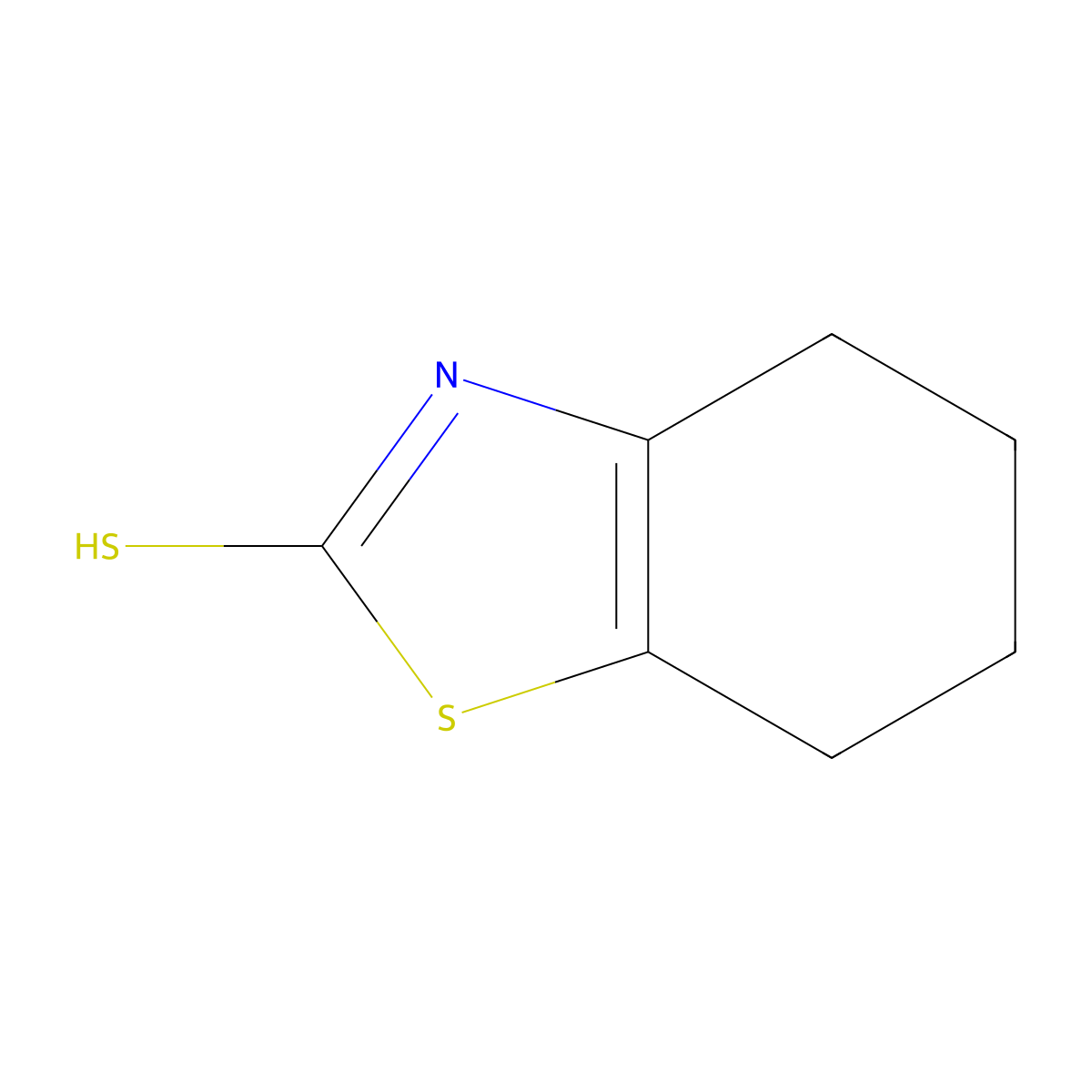 4,5,6,7-Tetrahydro-1,3-benzothiazole-2-thiol molecular structure, CAS 42937-91-7