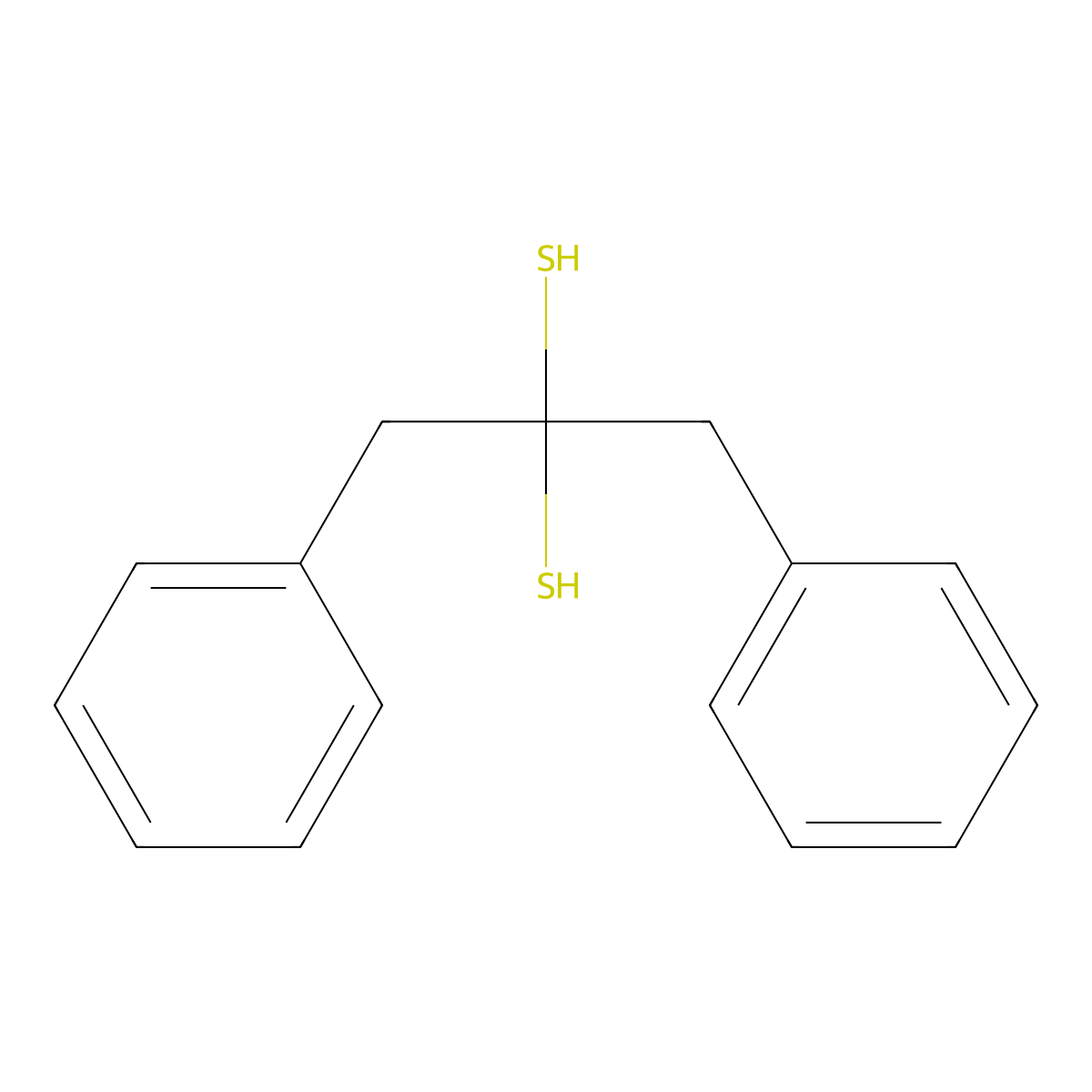 1,3-Diphenyl-2,2-propanedithiol molecular structure, CAS 42937-97-3