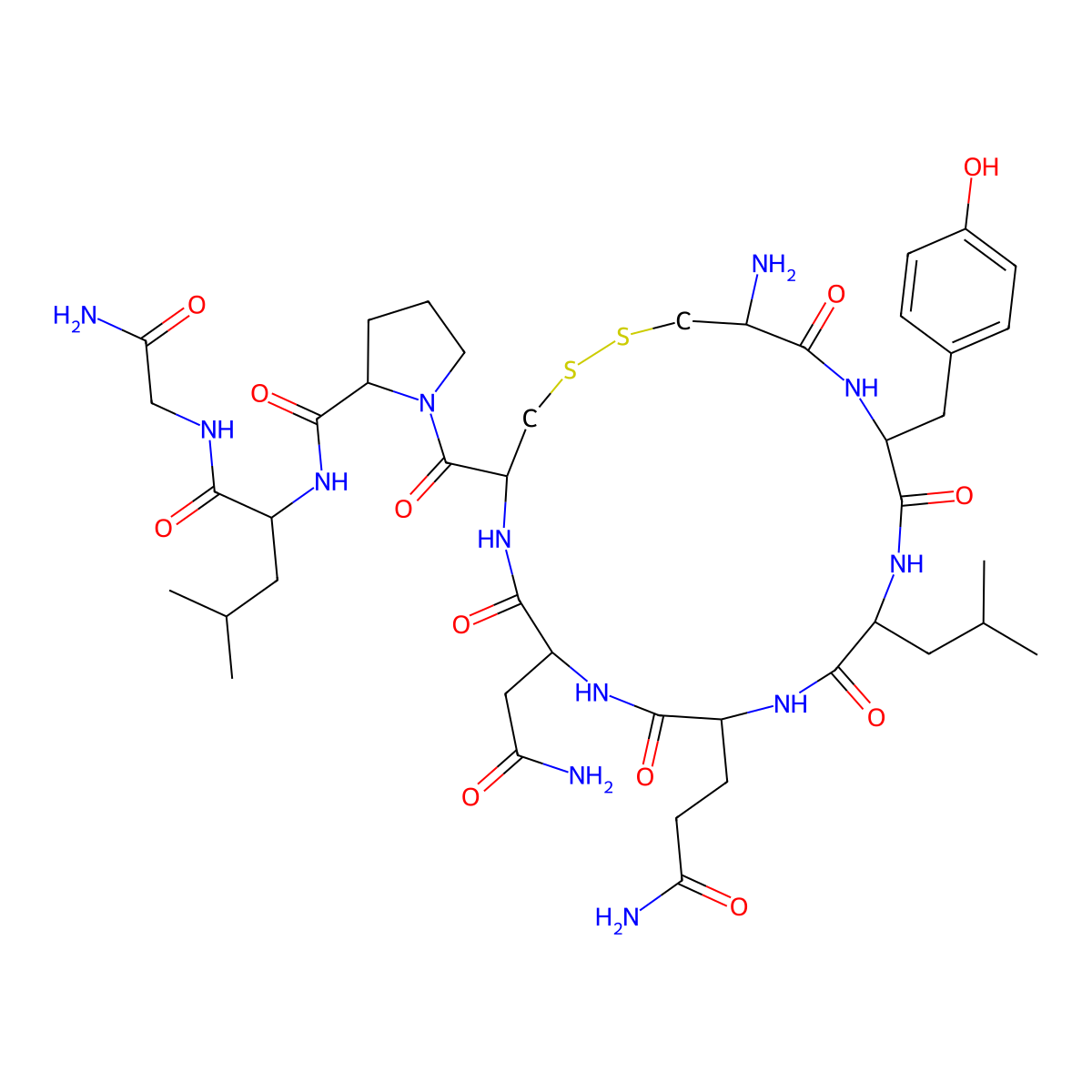 [Leu3]-Oxytocin molecular structure, CAS 4294-11-5