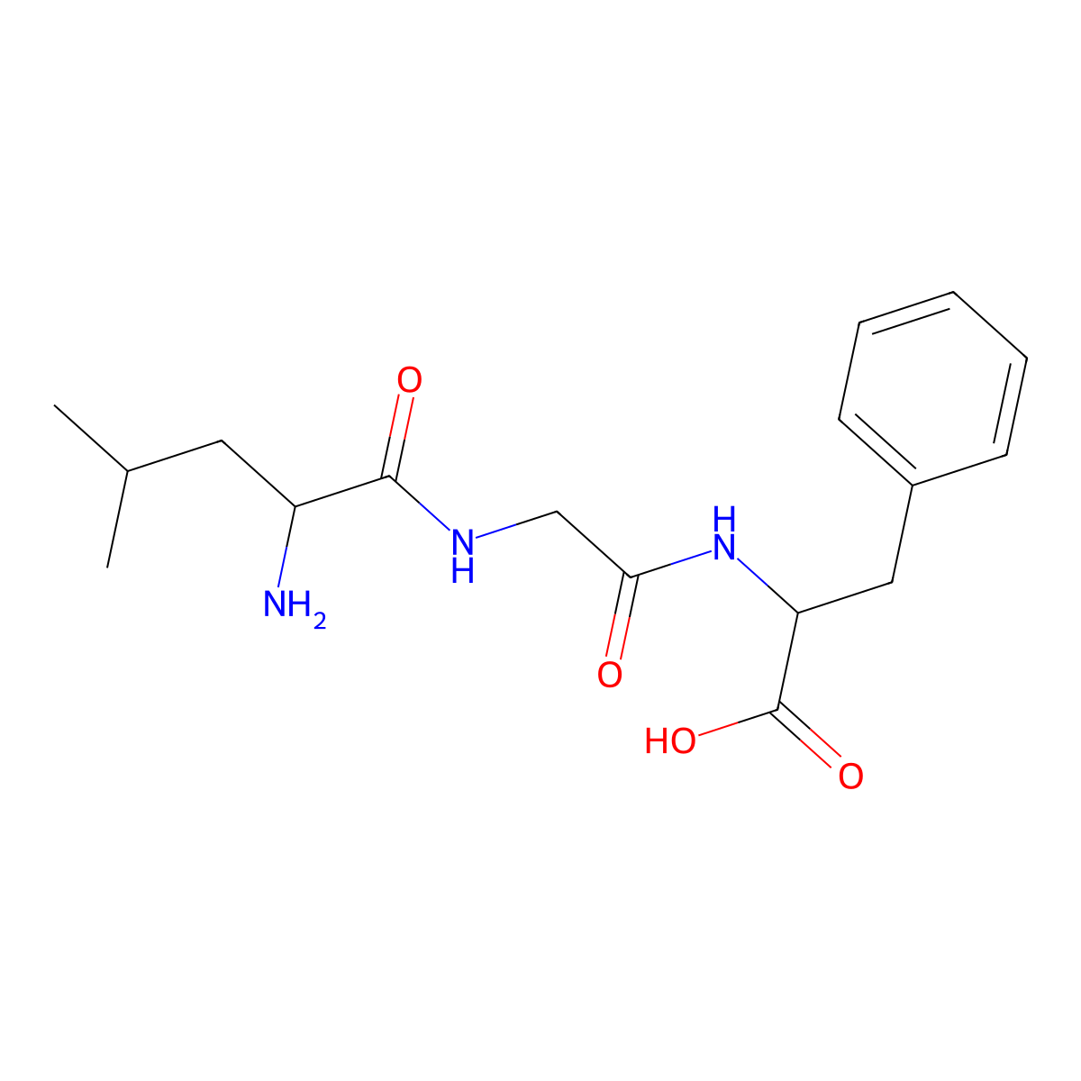 DL-Leucylglycyl-DL-phenylalanine molecular structure, CAS 4294-25-1