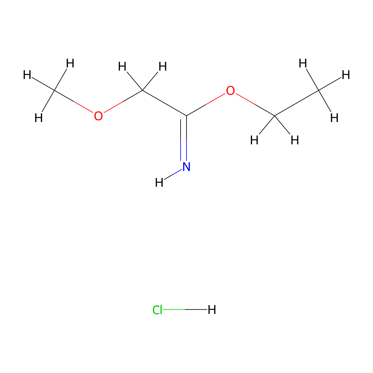 Ethyl 2-methoxyethanecarboximidate hydrochloride molecular structure, CAS 42945-65-3