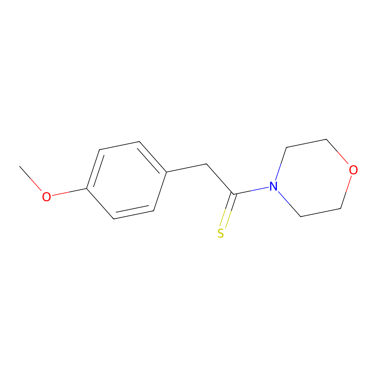 2-(4-Methoxyphenyl)-1-(morpholin-4-yl)ethane-1-thione molecular structure, CAS 42945-78-8