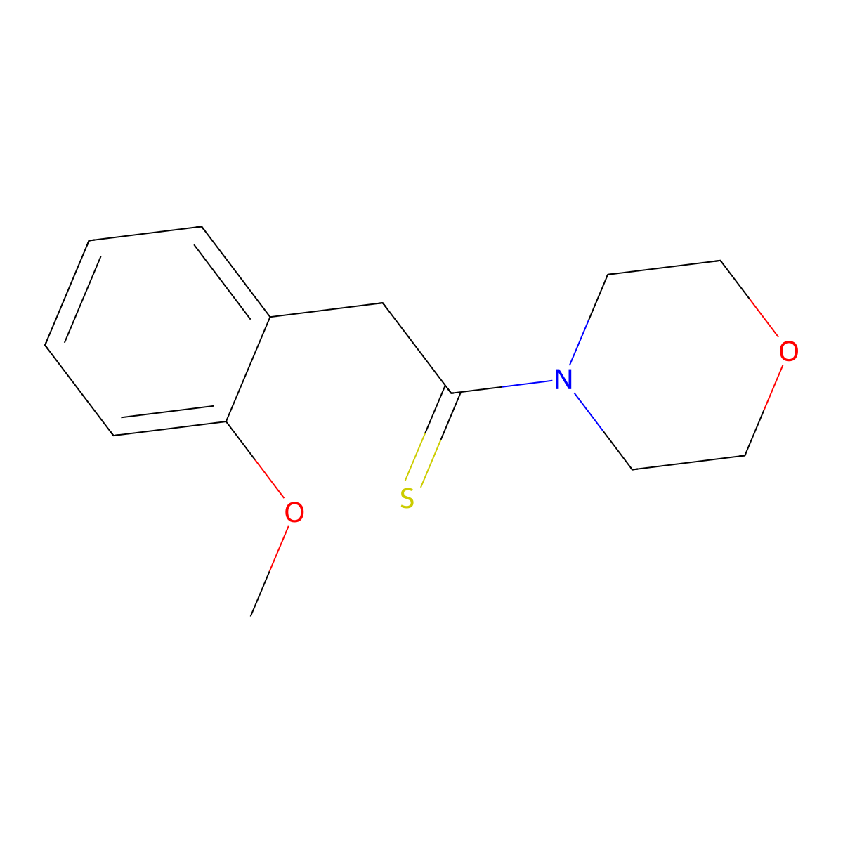 2-(2-Methoxyphenyl)-1-(4-morpholinyl)ethanethione molecular structure, CAS 42945-81-3