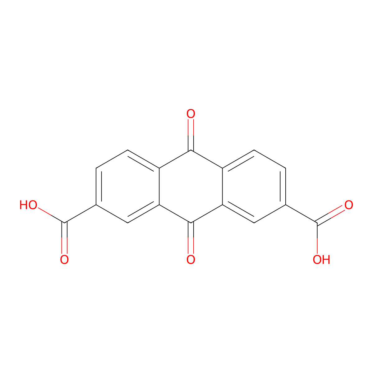 9,10-Dioxo-9,10-dihydroanthracene-2,7-dicarboxylic acid molecular structure, CAS 42946-22-5