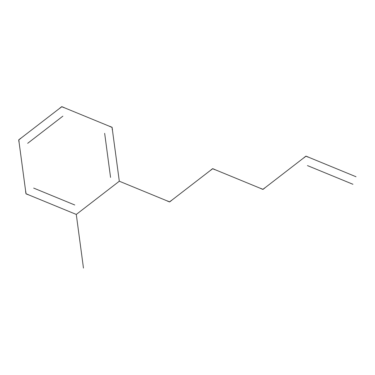 5-Ortho-tolylpentene molecular structure, CAS 42946-77-0