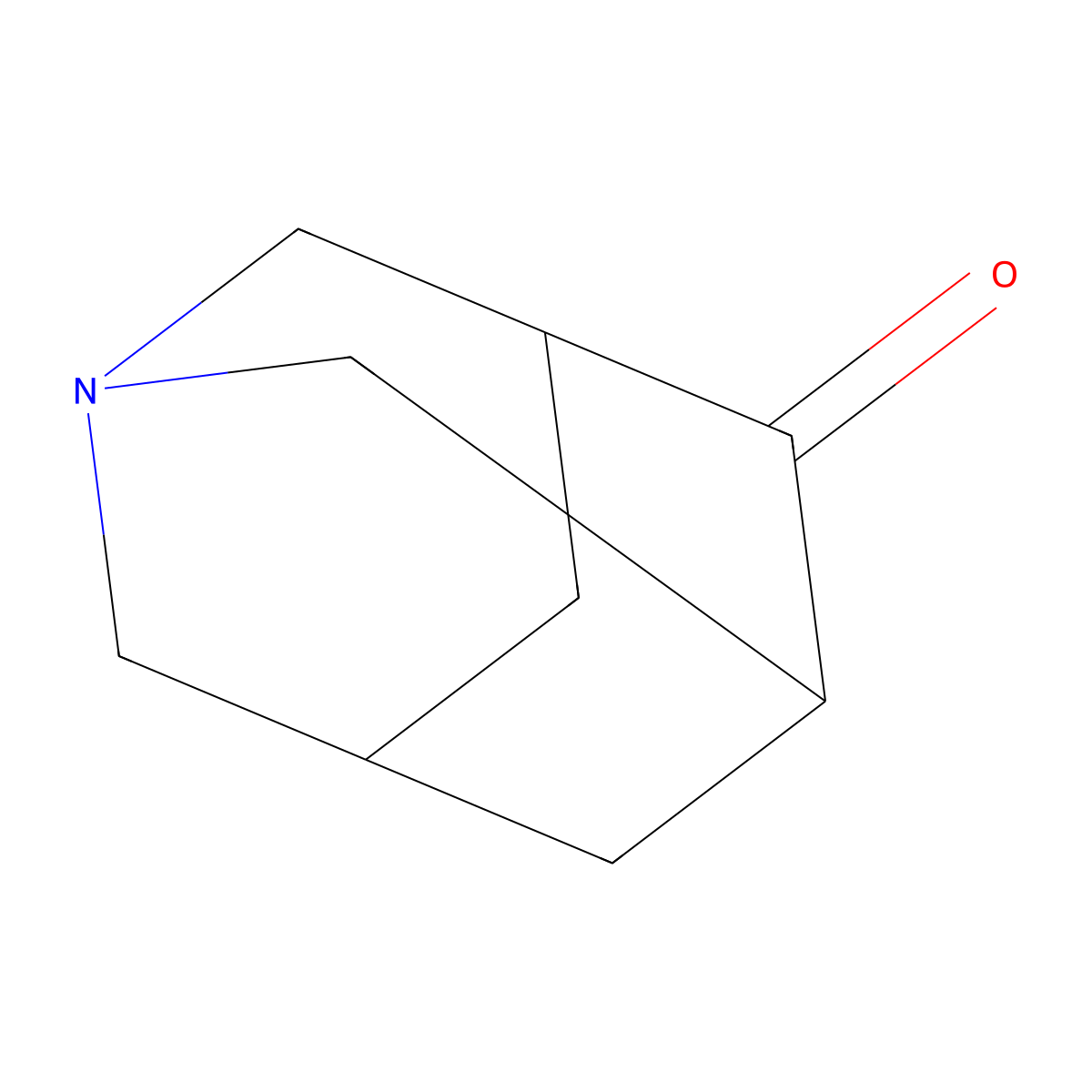 1-Azatricyclo(3.3.1.1,3,7)decan-4-one molecular structure, CAS 42949-24-6