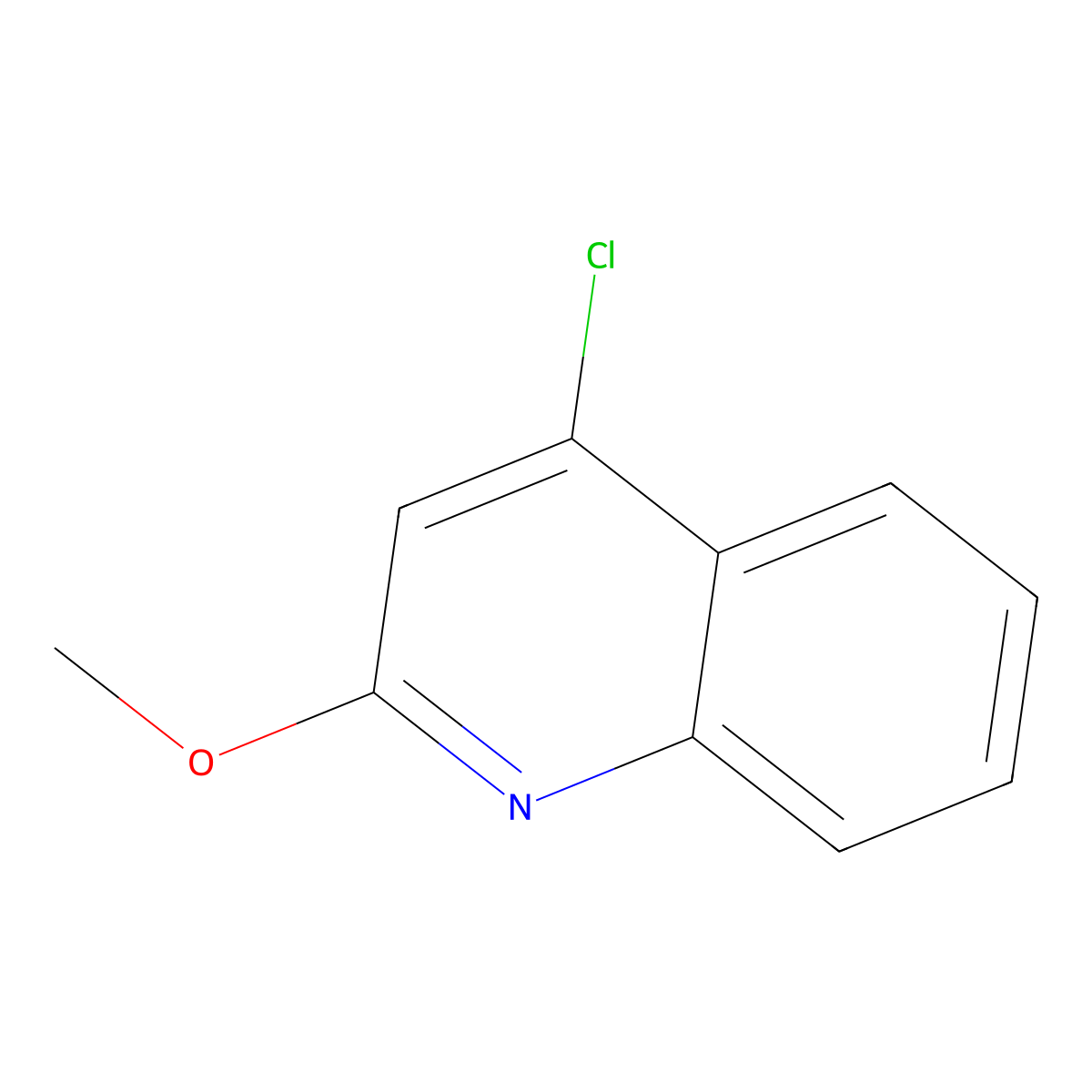 4-Chloro-2-methoxyquinoline molecular structure, CAS 4295-05-0