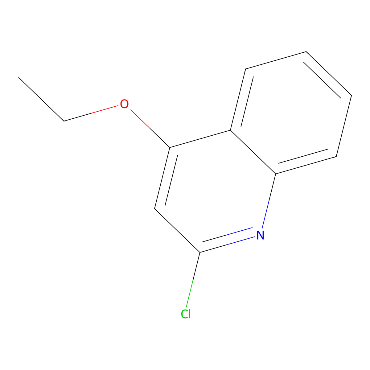 2-Chloro-4-ethoxyquinoline molecular structure, CAS 4295-08-3