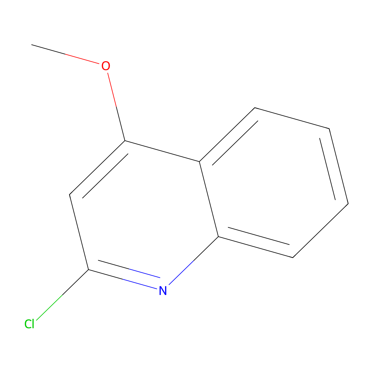 2-Chloro-4-methoxyquinoline molecular structure, CAS 4295-09-4