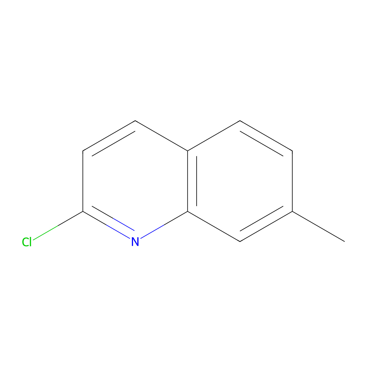 2-Chloro-7-methylquinoline molecular structure, CAS 4295-12-9