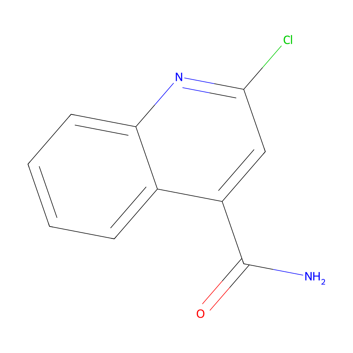 2-Chloroquinoline-4-carboxamide molecular structure, CAS 4295-16-3