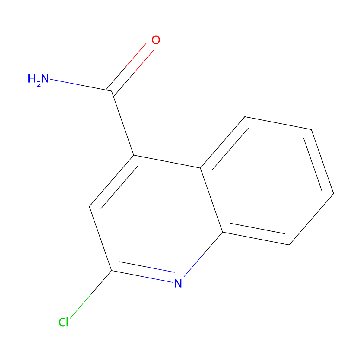 2-Chloroquinoline-4-carboxamide molecular structure, CAS 4295-16-3